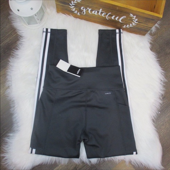 🆕 SOLD Adidas 7/8-length high-rise leggings grey - Picture 3 of 4